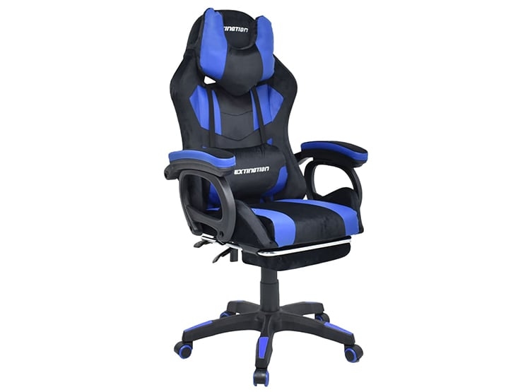 Silla Gamer Extingtion Sapp Gamuza-Cuerina Color Azul