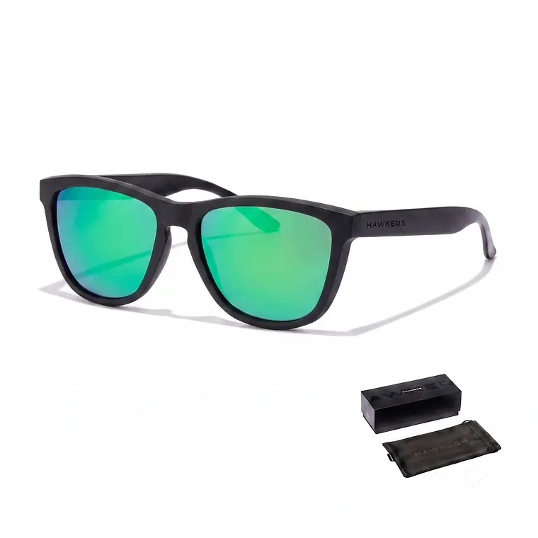 LENTES DE SOL POLARIZADO HAWKERS ONE RAW BLACK EMERALD HONR21BFTP - TALLA 54MM - LOAIZAR.PE