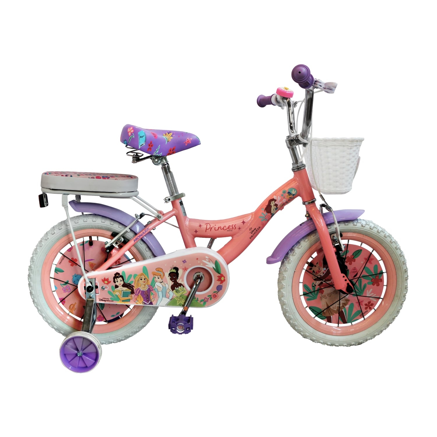 BICICLETA MONARK PRINCESAS ARO 16 BLANCO ROSADO