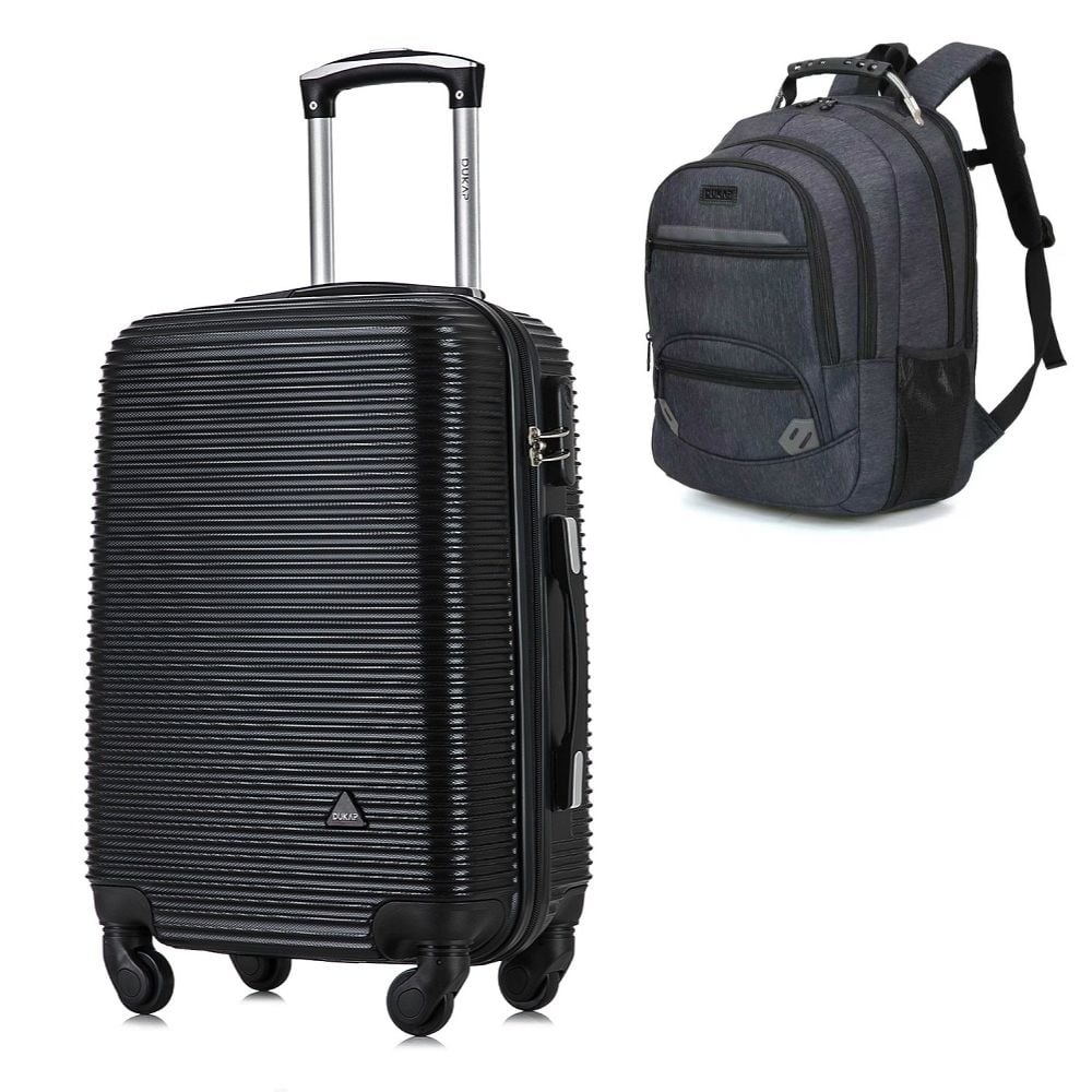 MALETA CABINERA ROYAL NEGRO Y MOCHILA PORTALAPTOP ECHO NEGRO
