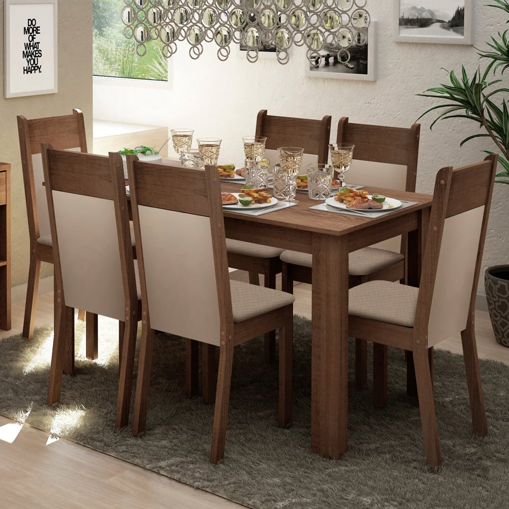 JUEGO DE COMEDOR JAÍNE CON 6 SILLAS