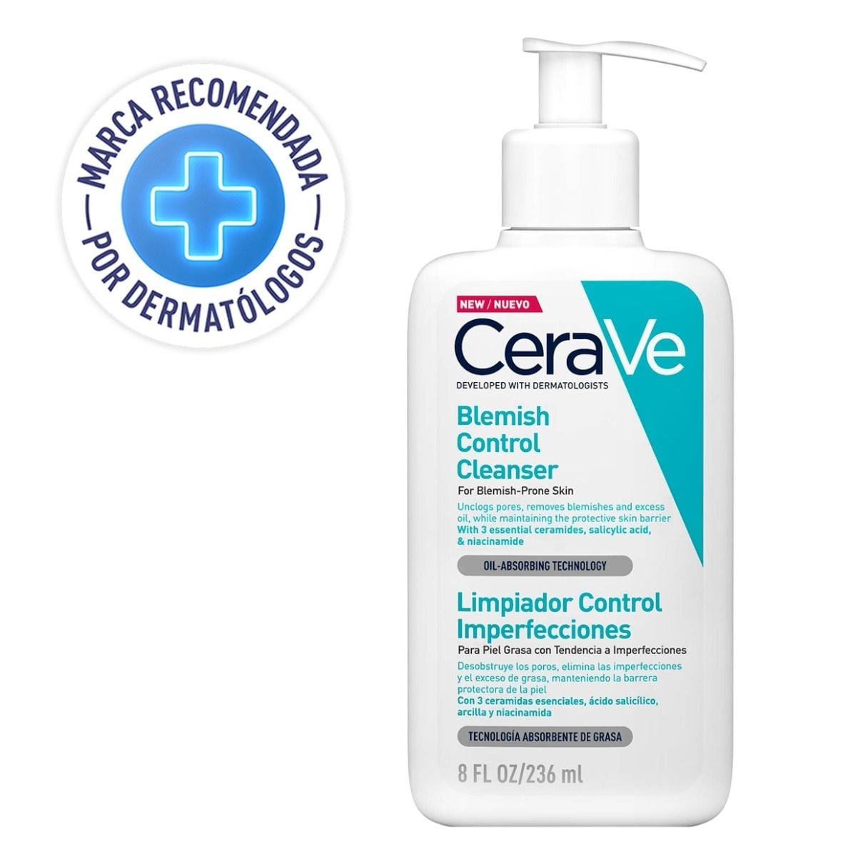 TRATAMIENTO FACIAL CERAVE BLEMISH CONTROL CLEANSER 236 ML