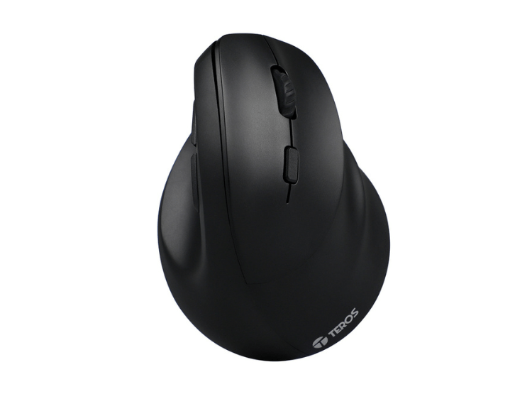 MOUSE INALÁMBRICO TEROS ERGONÓMICO VERTICAL TE5169N , RECARGABLE 2.4G Y BLUETOOTH