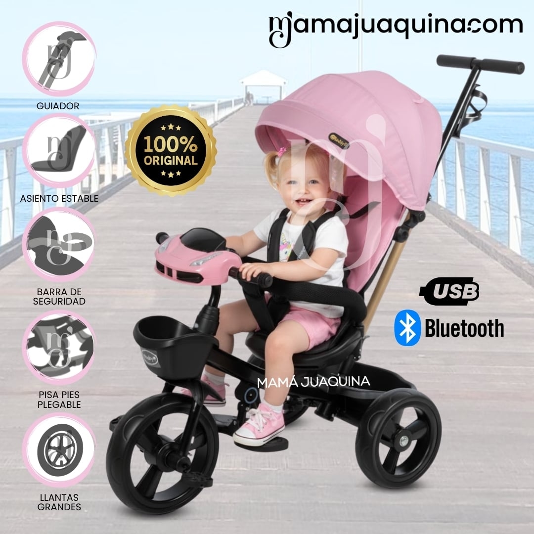 TRICICLO GUIADOR GIRATORIO «WUNDER» EDICIÓN LIMITADA PINK