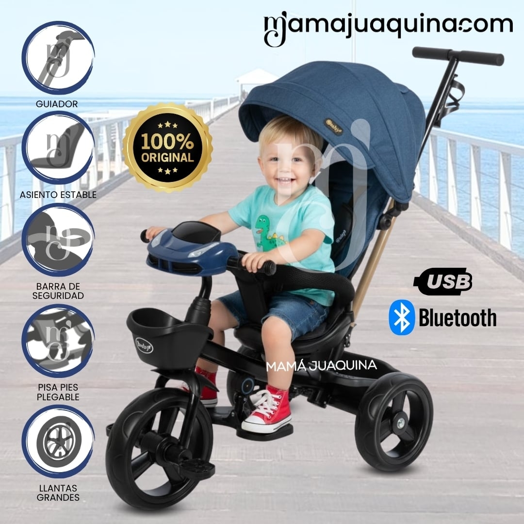 TRICICLO GUIADOR GIRATORIO «WUNDER» EDICIÓN LIMITADA BLUE