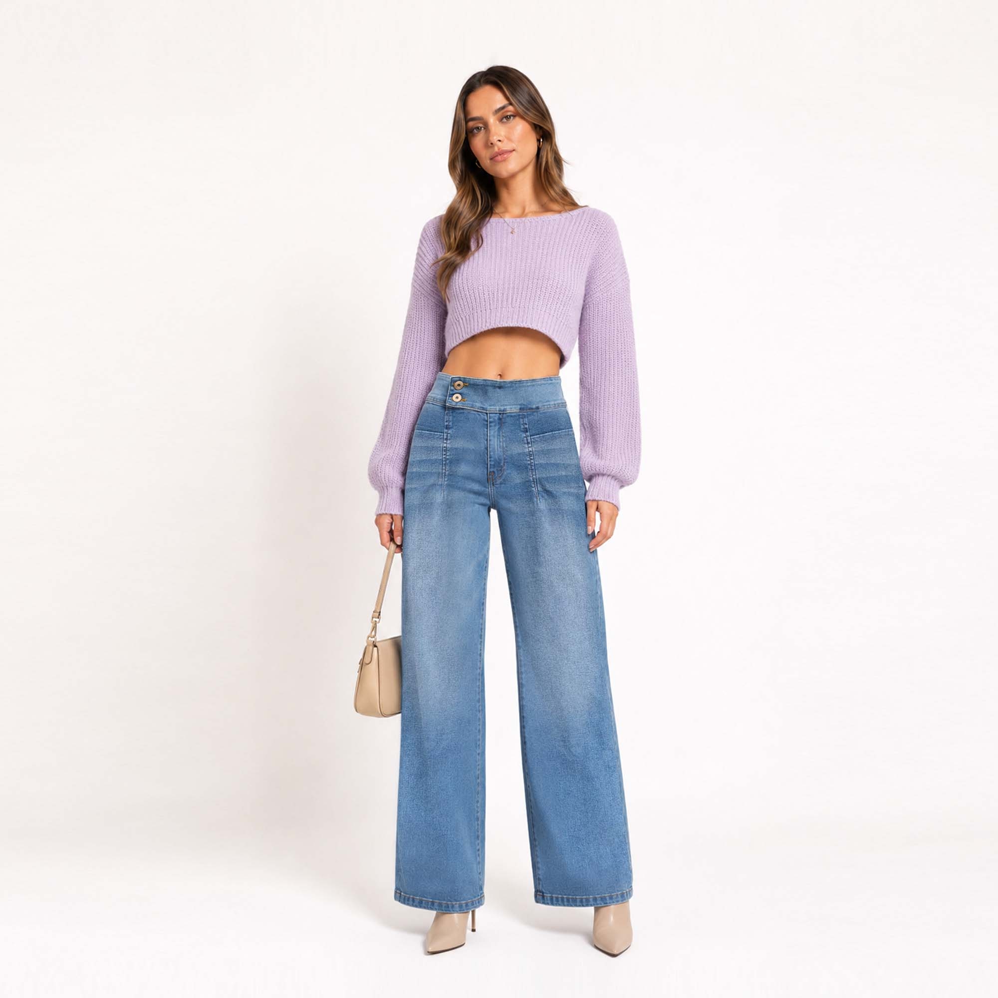 JEAN WIDE LEG PARA MUJER COTTONS JEANS SANDY TALL