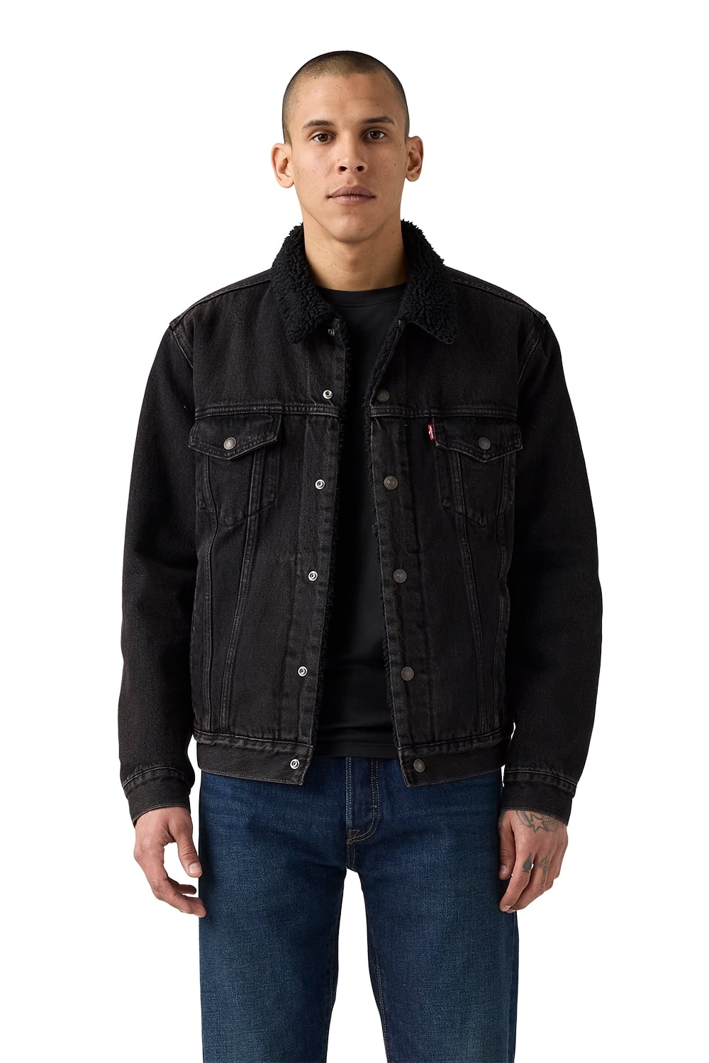CASACA HOMBRE TYPE 3 SHERPA TRUCKER NEGRO LEVIS 16365-0291