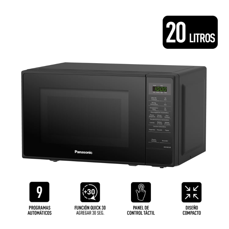 MICROONDAS PANASONIC NN-SB25JBRPK NEGRO 20L