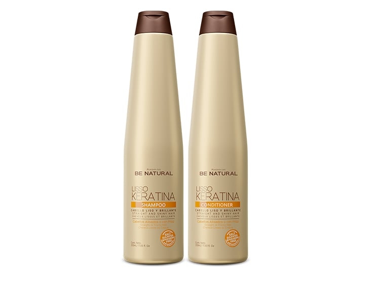 SHAMPOO BE NATURAL Y CONDITIONER LISSO KERATINA 350ML