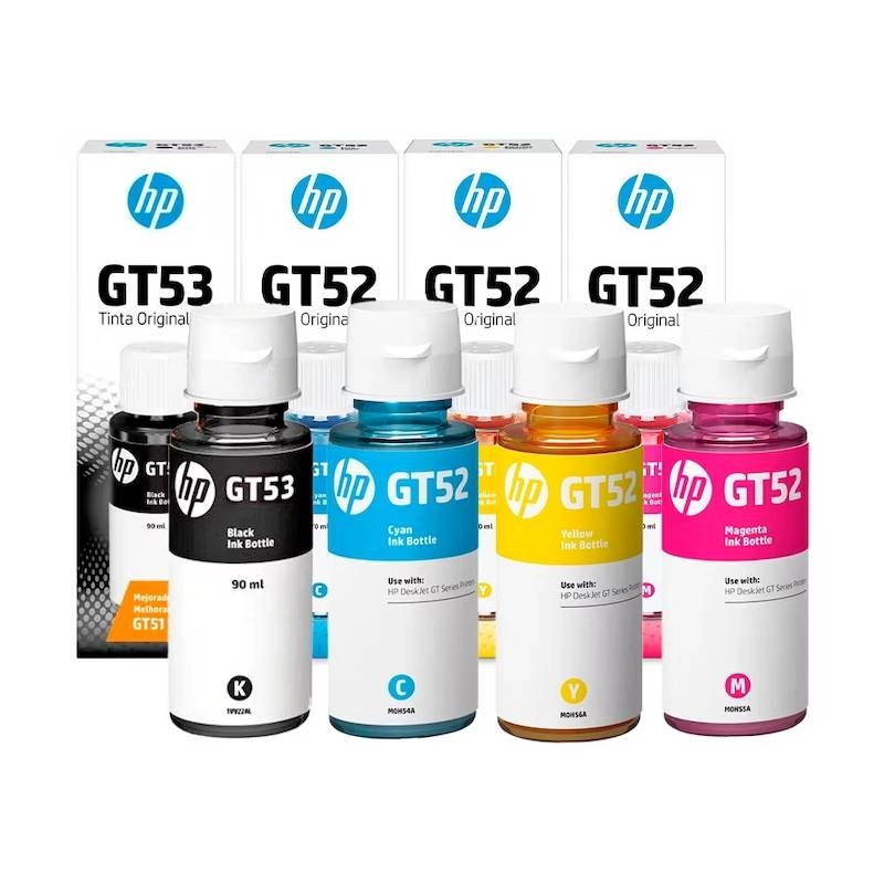 TINTAS HP CIAN PACK GT52 Y GT53