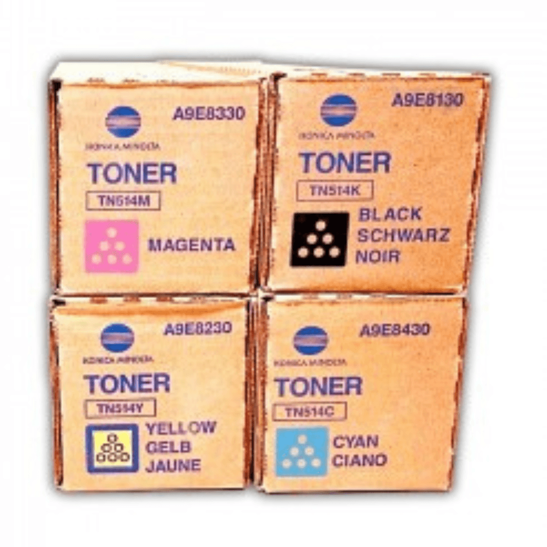 PACK DE TONER DE IMPRESION KONICA MINOLTA TN-514 COLOR NEGRO, CIAN, MAGENTA, AMARILLO