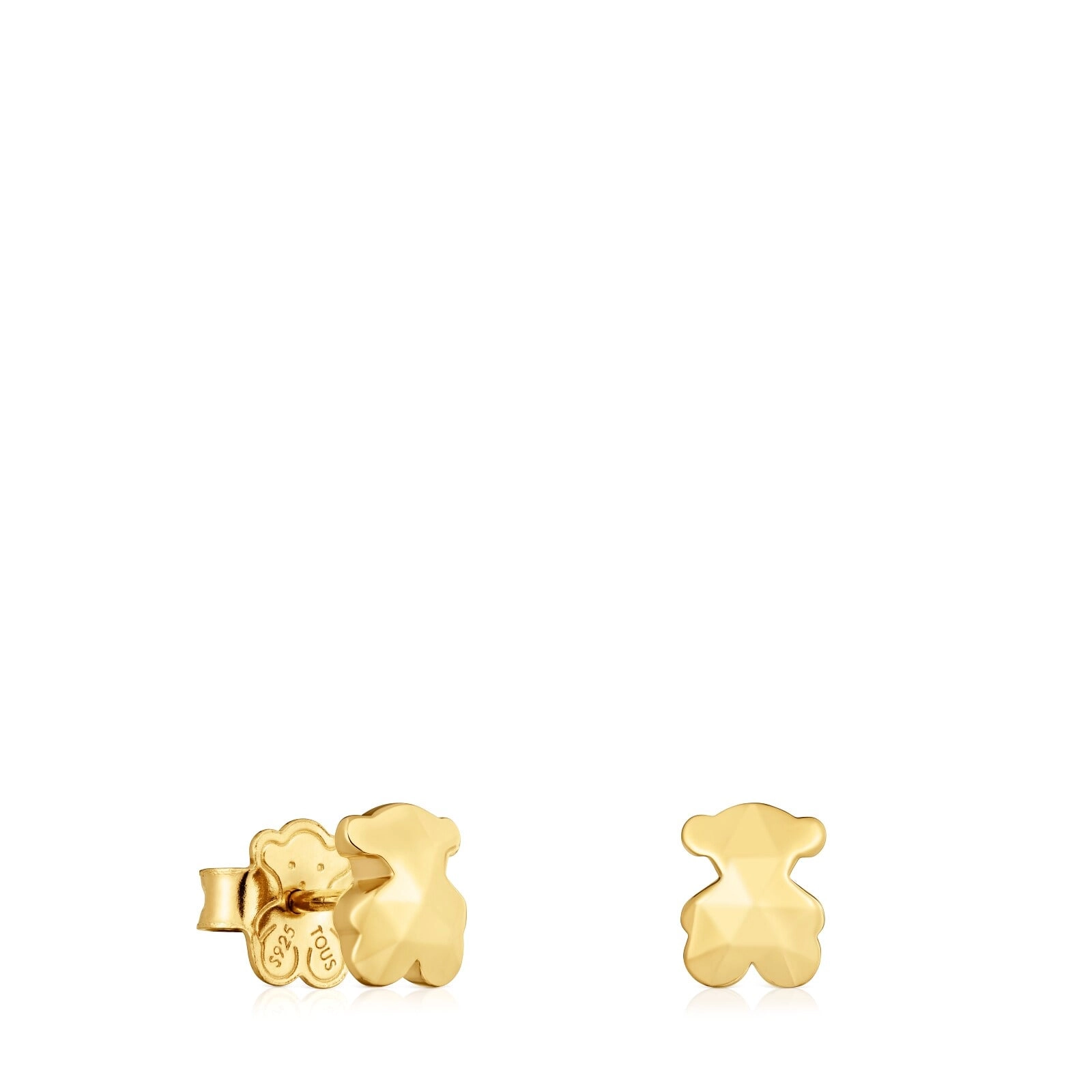 ARETES OSO BAÑADOS EN ORO 18K
