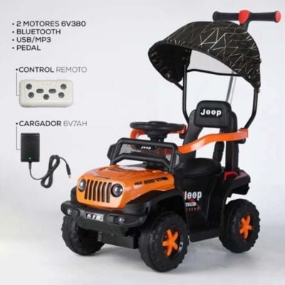CARRO CON CONTROL REMOTO ELECTRICO TODO TERRENO ORANGE