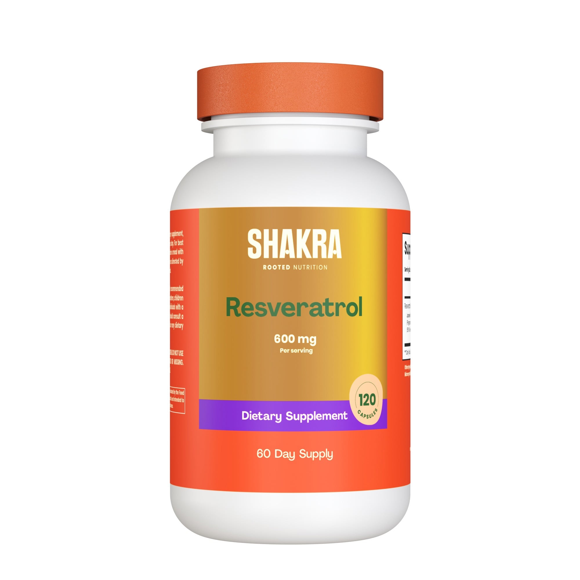 SHAKRA RESVERATROL 600MG 120 CAPSULES