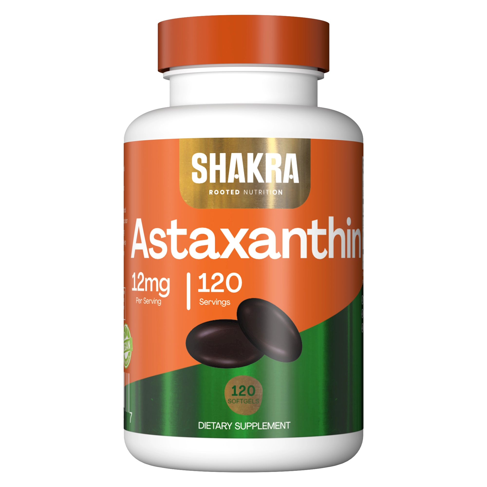 SHAKRA ASTAXANTHIN 12MG ASTAXANTINA 120 CAPSULAS GEL NATURAL