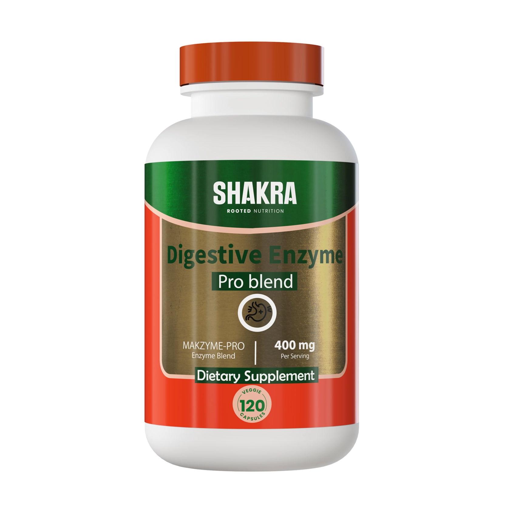 SHAKRA ENZIMAS DIGESTIVAS DIGESTIVE ENZYME - 120 CAPSULAS