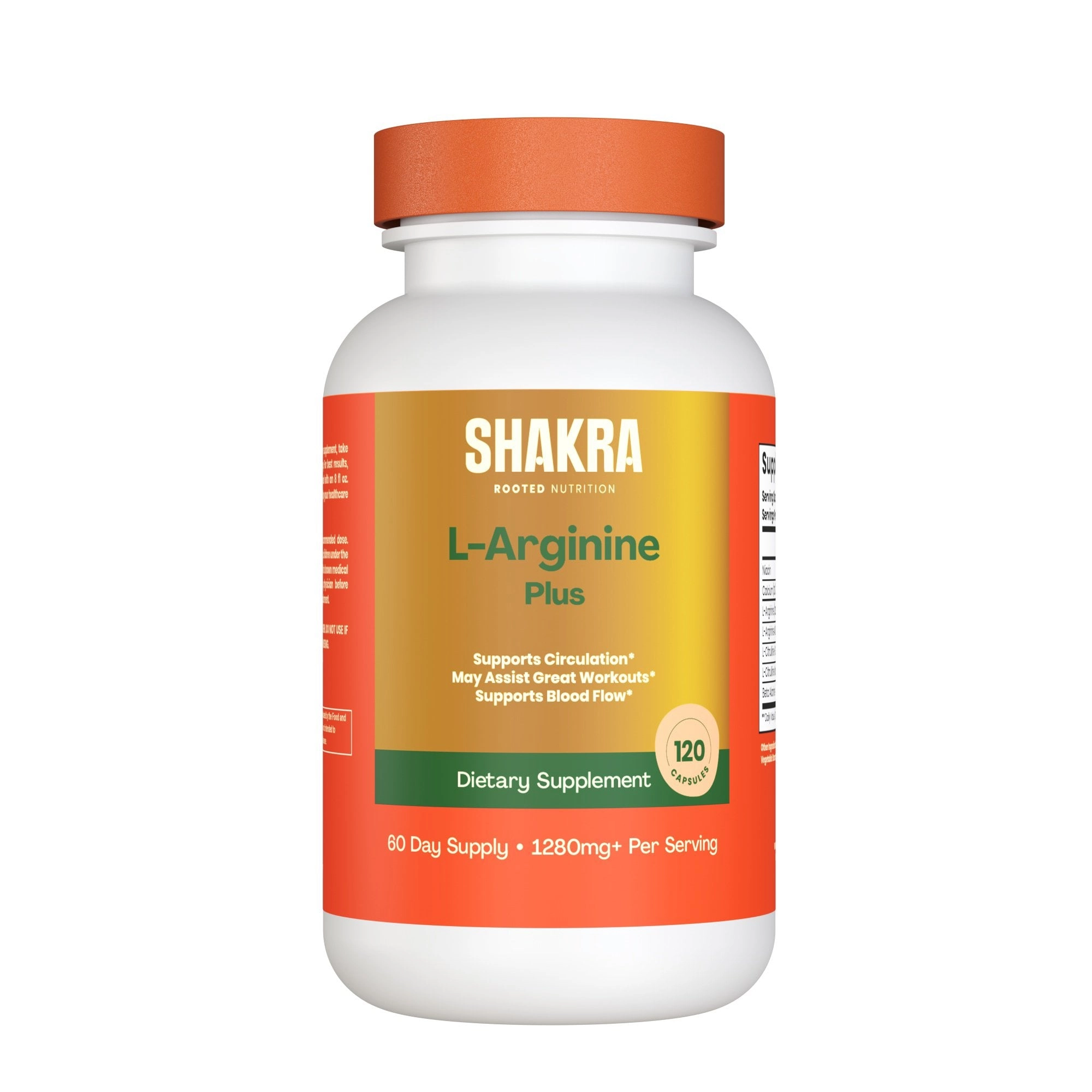 SHAKRA L ARGININE ARGININA PRE ENTRENAMIENTO HGH 120 CAPSULAS