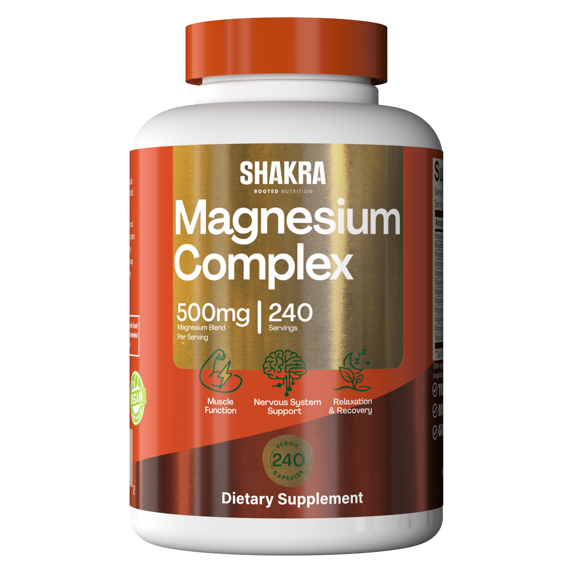 SHAKRA MAGNESIUM COMPLEX COMPLEJO DE MAGNESIO 240 CAPSULAS