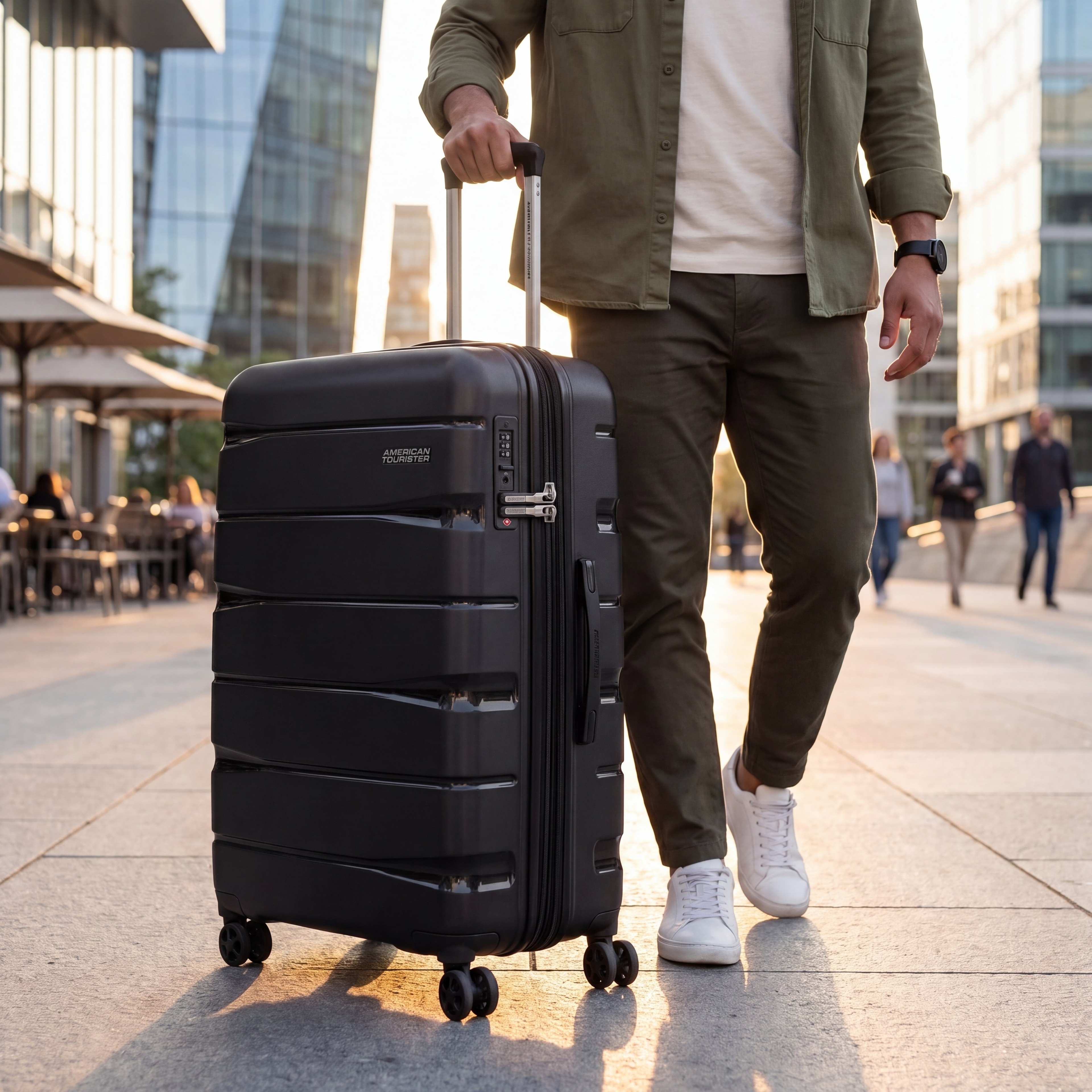 MALETA RÍGIDA AMERICAN TOURISTER ASPEN MEDIANA DEEP NEGRO