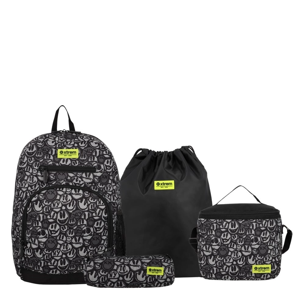 MOCHILA MULTIPACK 6XT BLACK GRAFFITI PRINT