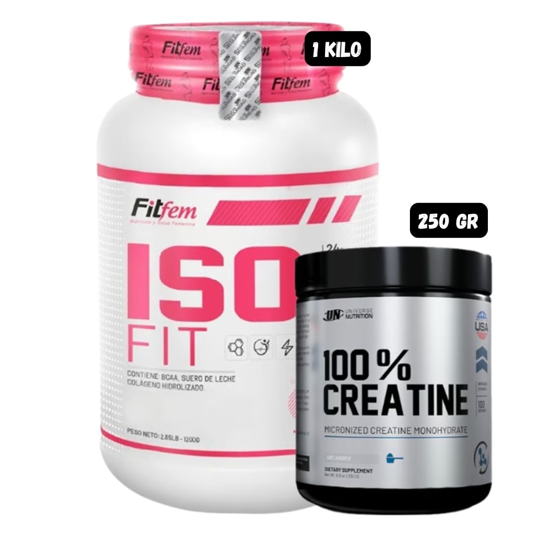 ISO FIT 1.1 KG (CHOCOLATE) + CREATINA UN 250 GRAMOS