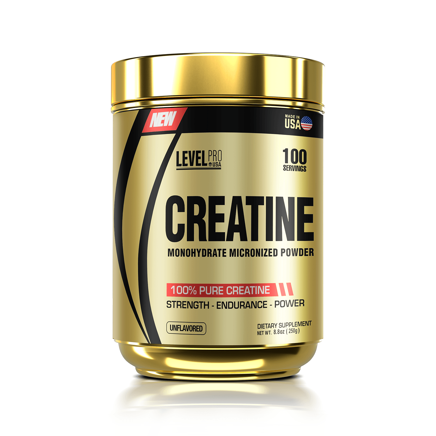 CREATINA MICRONIZADA MONOHIDRATADA LEVEL PRO - 250 GR