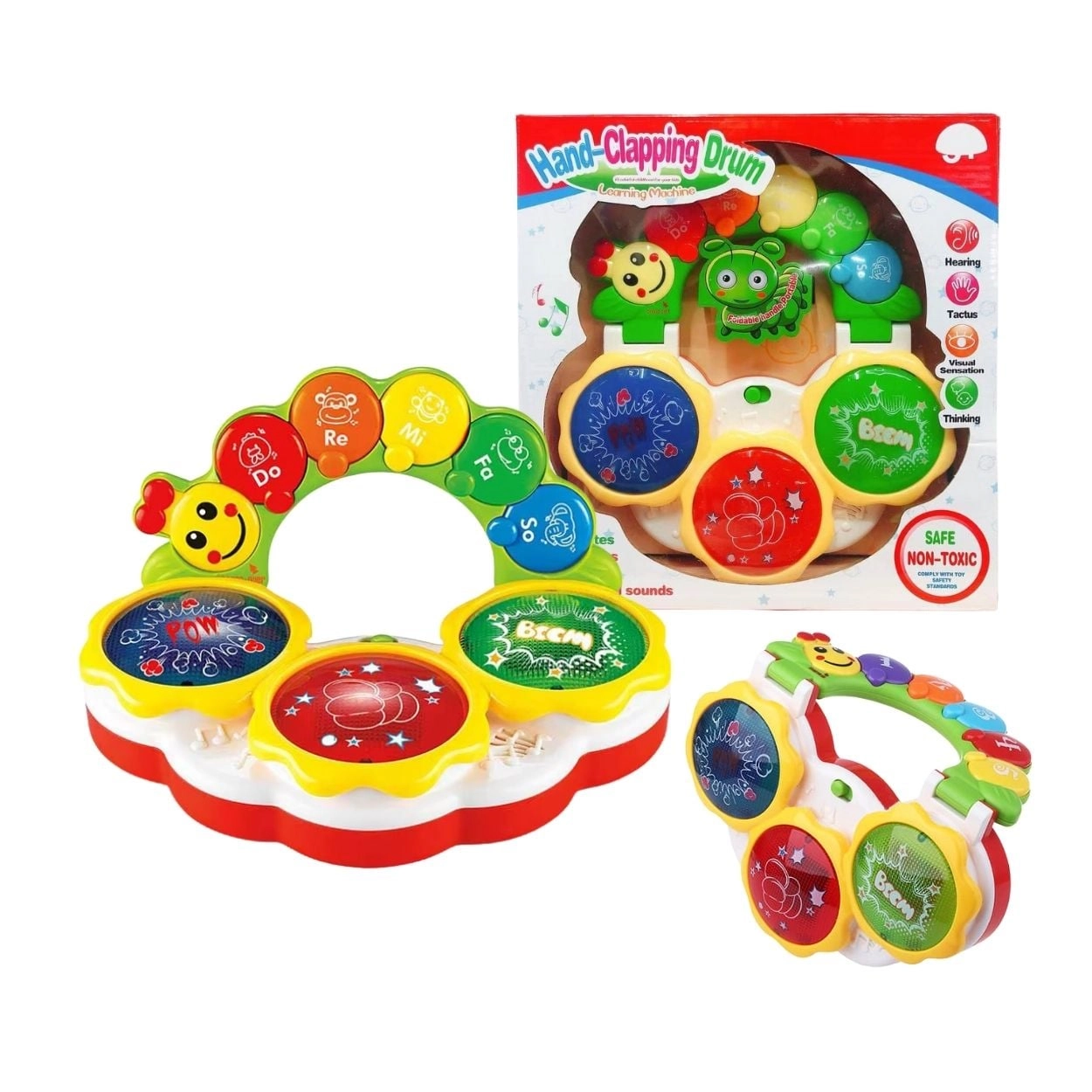 JUEGO INTERACTIVO MUSICAL TAMBOR ORUGA PARA BEBÉ
