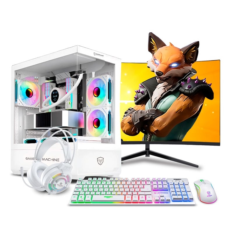 COMPUTADORA GAMER DRACO RGB RYZEN 5 5500 16GB 500GB 24' CURVO RTX3050 6GB MI PC LISTA - MIPCLISTA