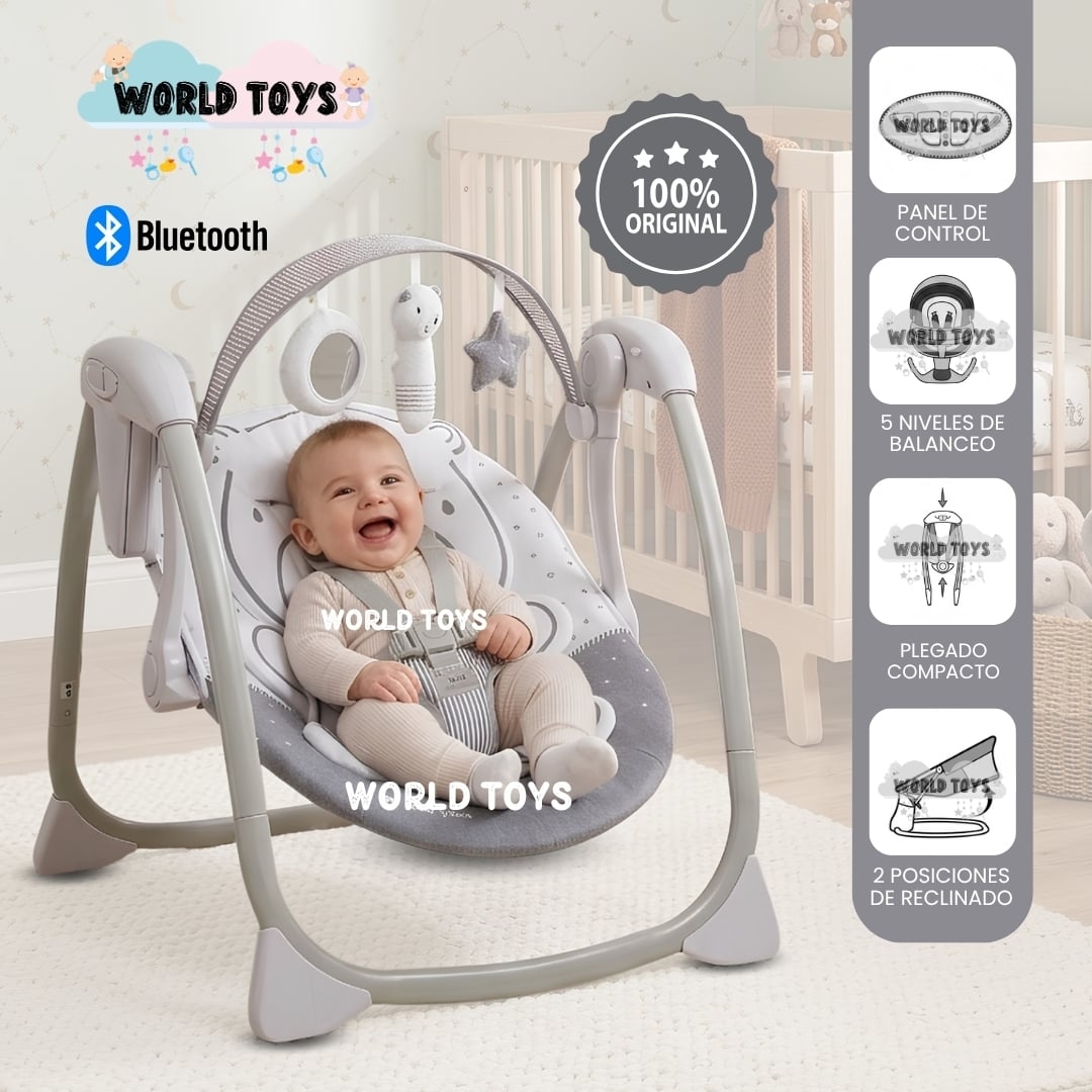 MECEDORA ELÉCTRICA PARA BEBÉS «KRIS-IS» COLECCIÓN LIMITADA