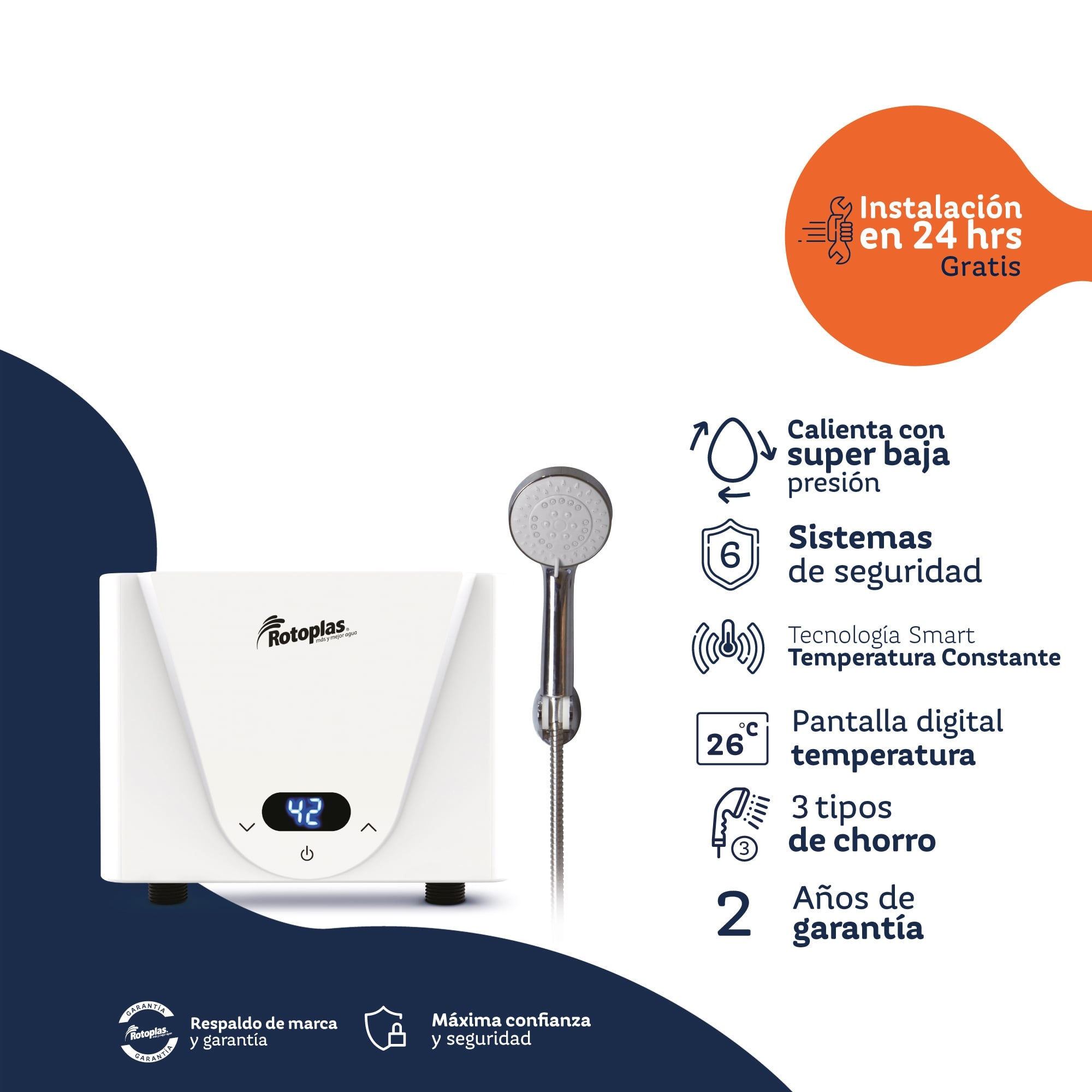 TERMA INSTANTANEA ROTOPLAS 5500 W DIGITAL MAX