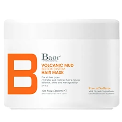 MASCARILLA BAOR PROFESSIONAL 300ML CAPILAR HIDRATANTE POST BOTOX B VOLCANIC MUD