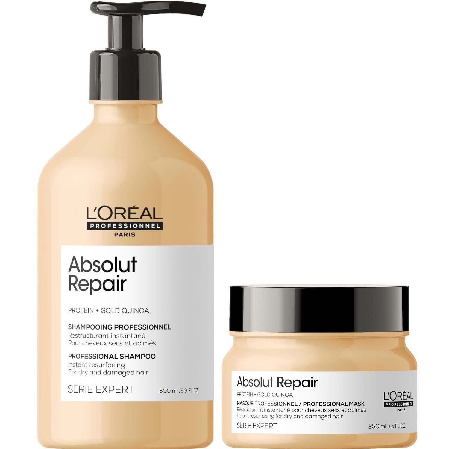 SHAMPOO LOREAL PROFESSIONNEL EMPHASELOARL017 REPARADOR 500ML + MASCARILLA 250ML LOREAL ABSOLUT REPAIR