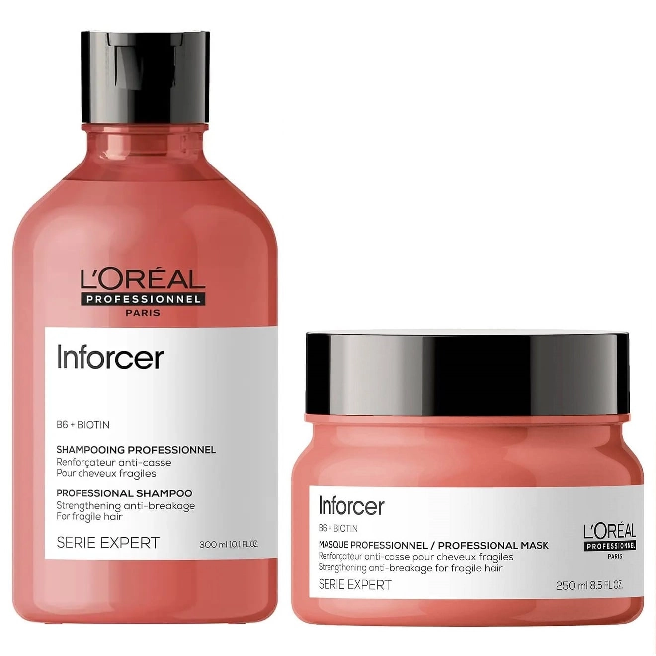 SHAMPOO LOREAL PROFESSIONNEL EMPHASELOIFC008 FORTALECEDOR 300ML + MASCARILLA 250ML LOREAL INFORCER