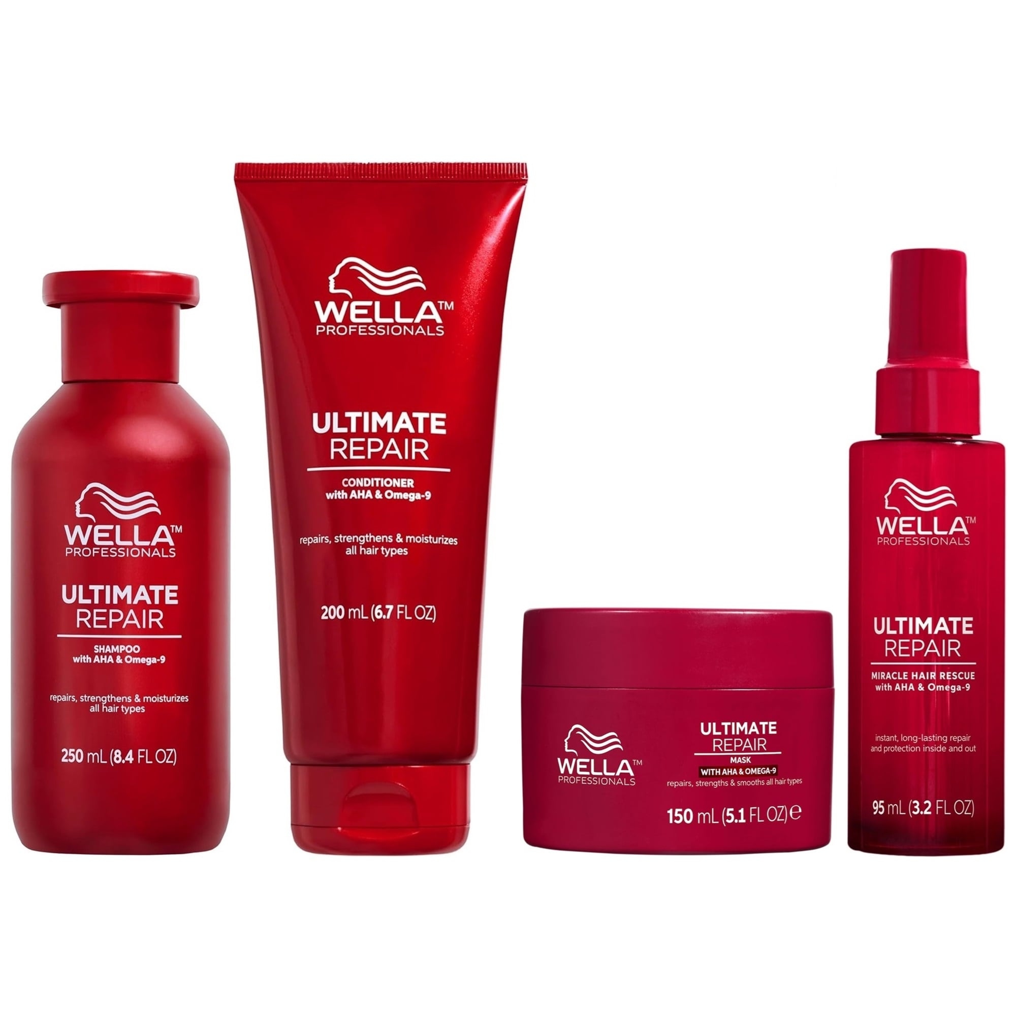 SHAMPOO 250ML+ ACONDICIONADOR MASCARILLA MIRACLE WELLA ULTIMATE REPAIR