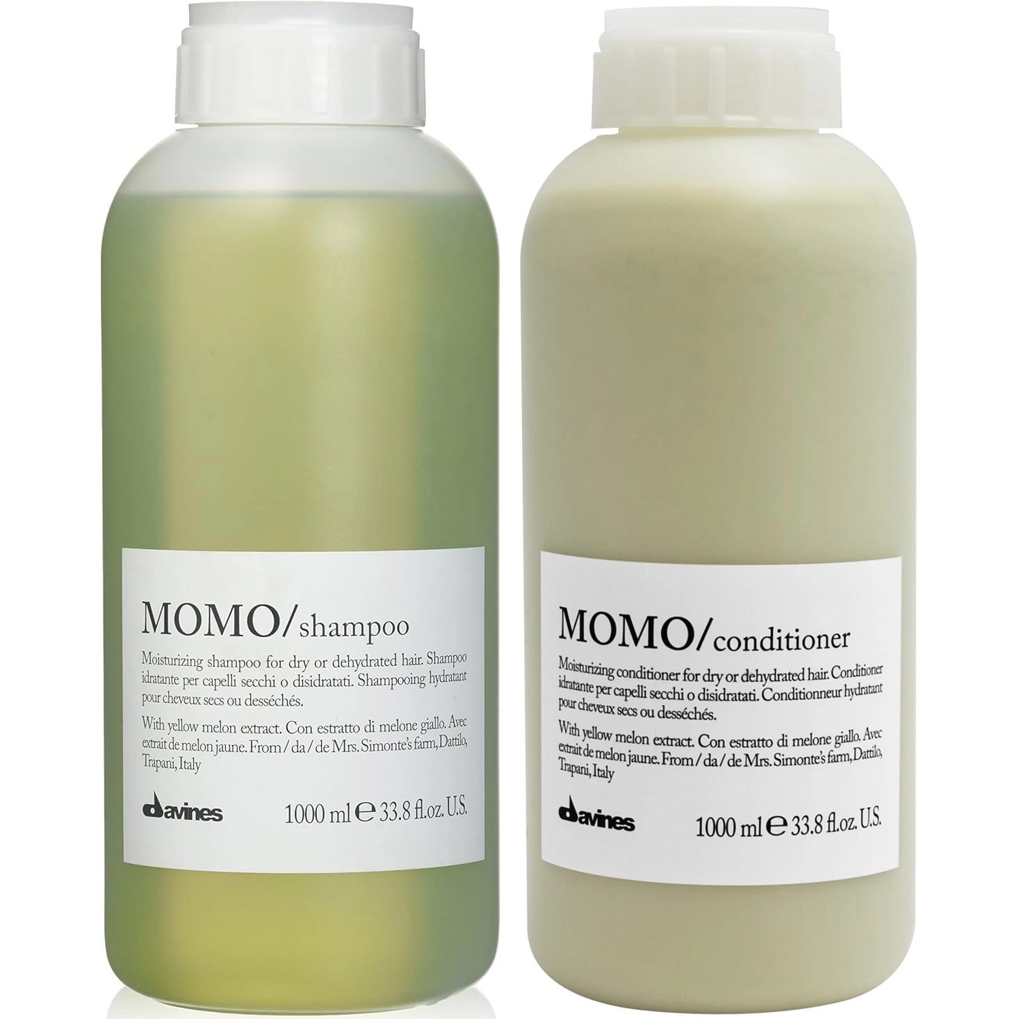SHAMPOO HIDRATANTE 1000ML + ACONDICIONADOR DAVINES MOMO