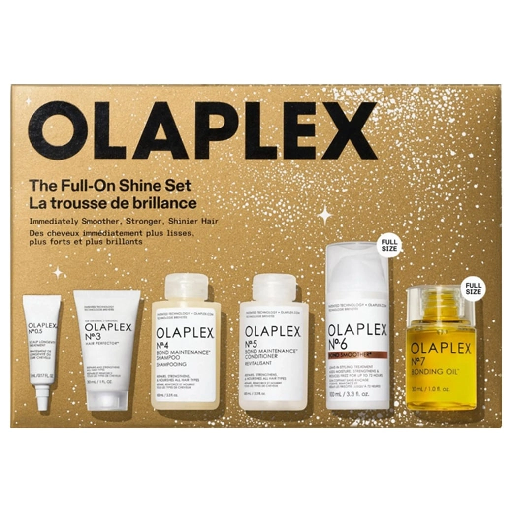 OLAPLEX THE FULL-ON SHINE SET - N°0.5 5ML N°3 30ML N°4 100ML N°5 100ML N°6 100ML N°7 30ML