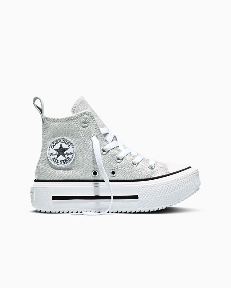 CHUCK TAYLOR ALL STAR DOUBLE STACK PLATFORM SHINE GRIS