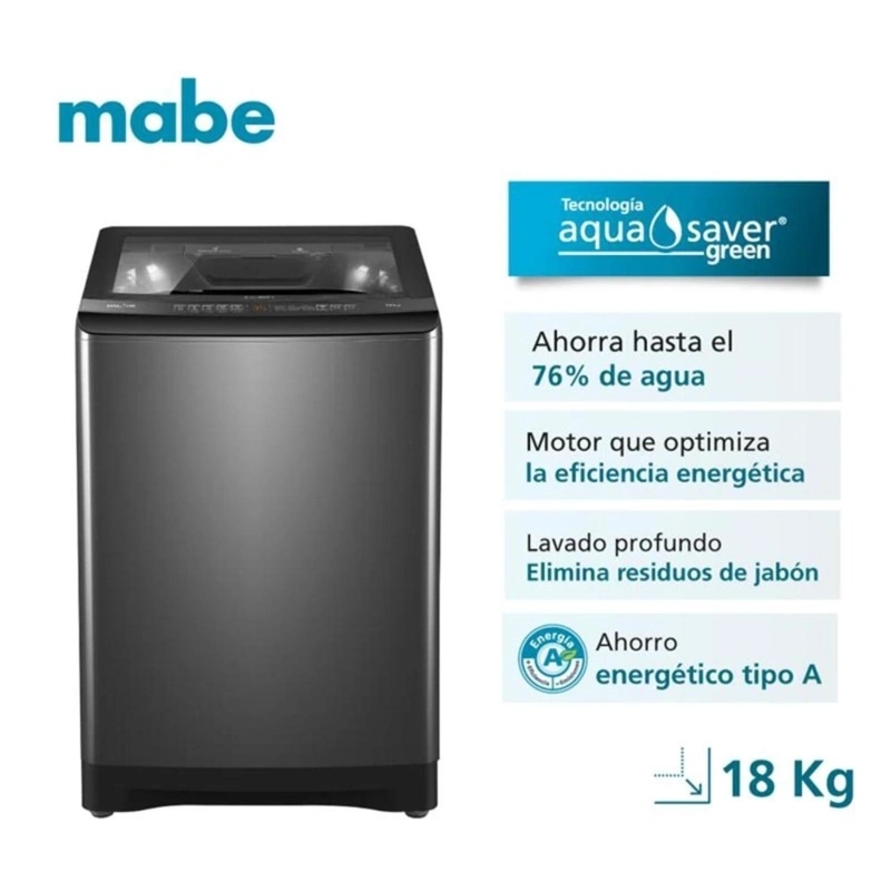 LAVADORA AUTOMÁTICA 18KG DIAMOND GRAY MABE LMA8120WDGBB0