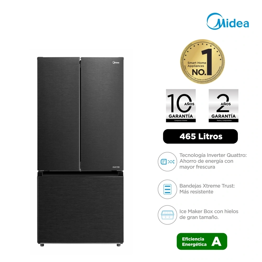 REFRIGERADORA MIDEA FRENCH DOOR 465 L MDRF700FGRDXPED