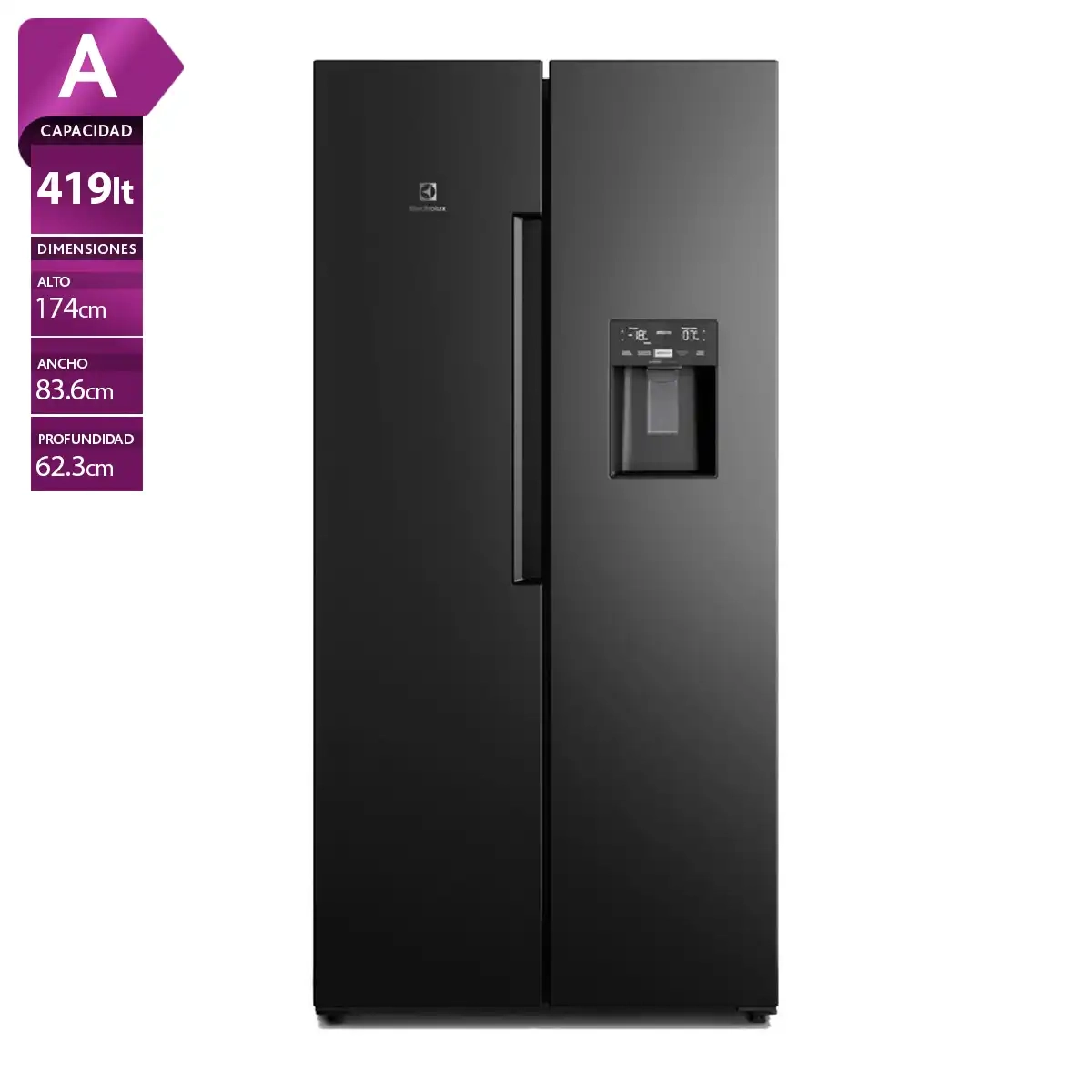 REFRIGERADORA ELECTROLUX SIDE BY SIDE NO FROST ERS45F2P5EB 419L