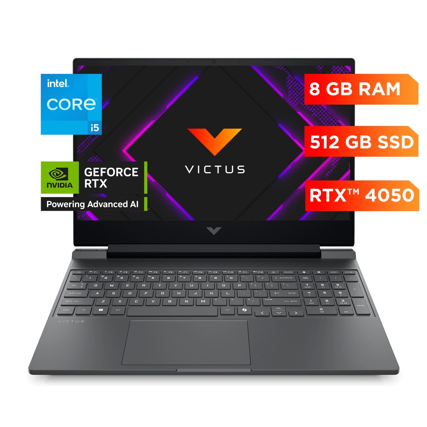 LAPTOP HP GAMING VICTUS 15-FA2018LA INTEL CORE I5 8GB RAM 512GB SSD 15.6” RTX 4050