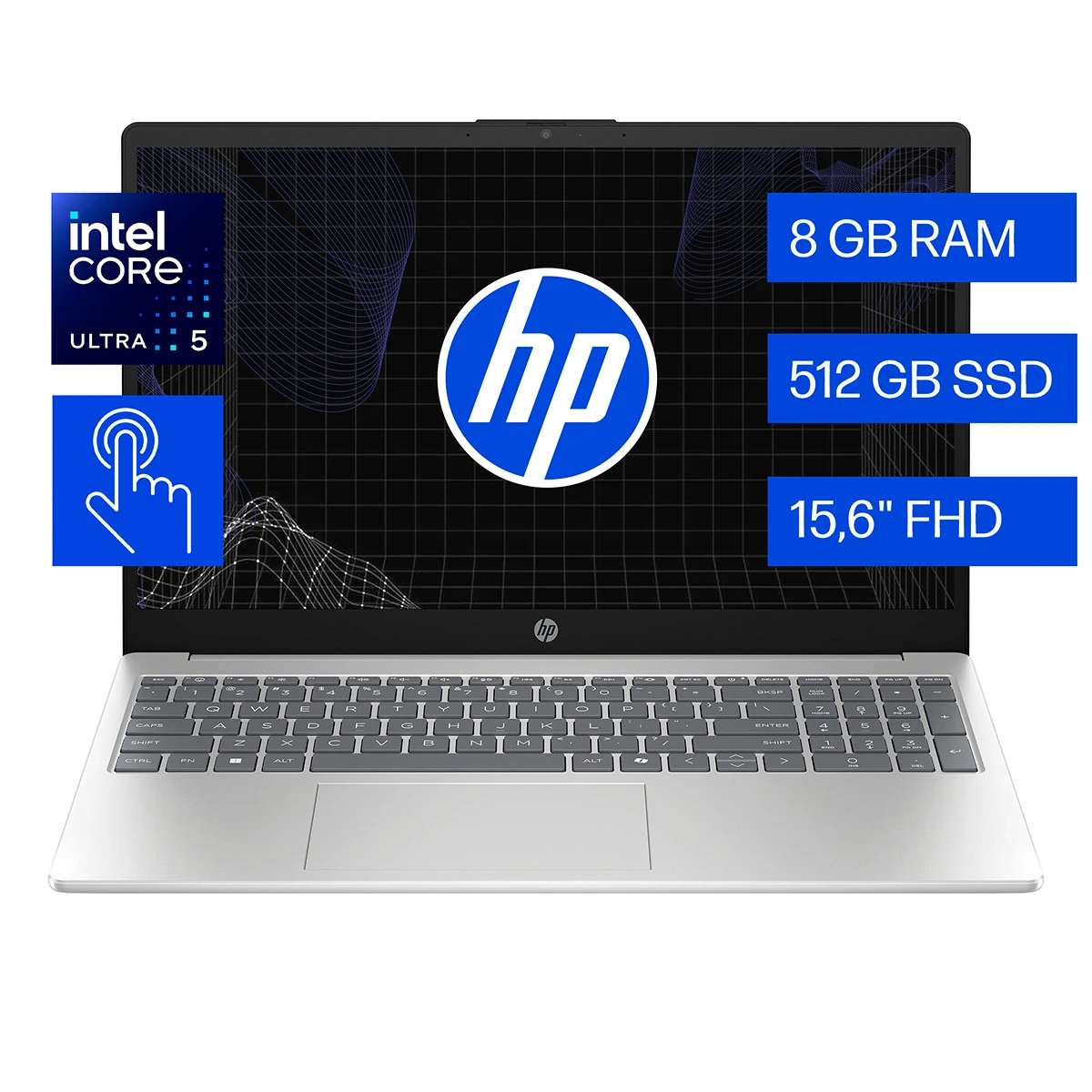 LAPTOP HP AI 15-FD2351LA INTEL CORE ULTRA 5 8GB RAM 512GB SSD TOUCH 15.6”