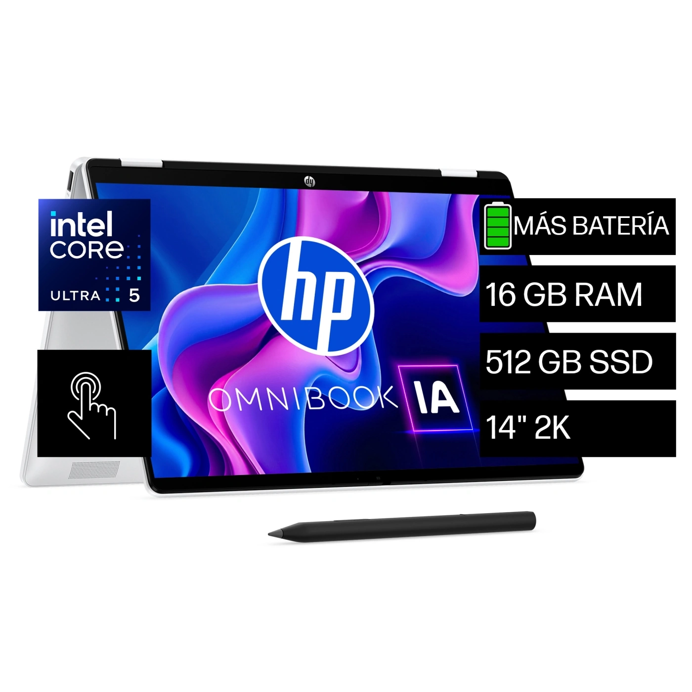LAPTOP HP OMNIBOOK 5 14-KM0050LA INTEL CORE ULTRA 5 16 GB RAM 512 GB SSD 14"