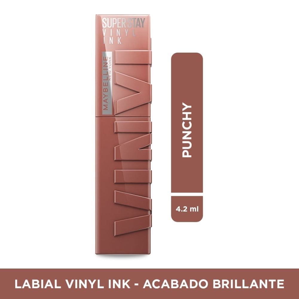 LABIAL LÍQUIDO MAYBELLINE NY VINYL INK NUDES PUNCHY