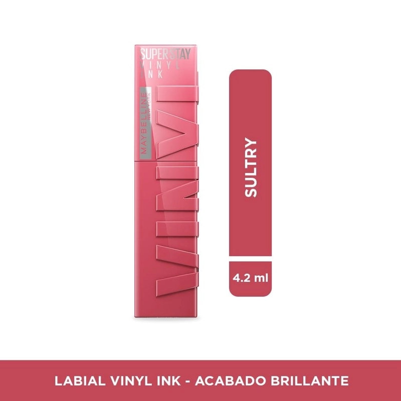 LABIAL MAYBELLINE VINYL INK PINK SULTRY