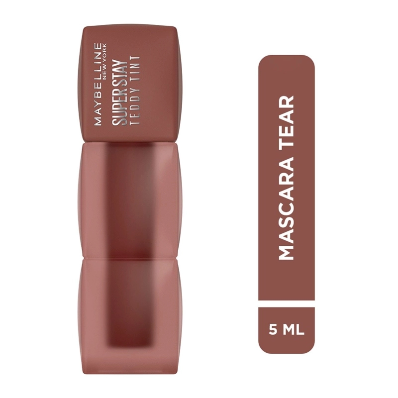 TINTA DE LABIOS MAYBELLINE SUPER STAY TEDDY TINT MASCARA TEAR 5 ML