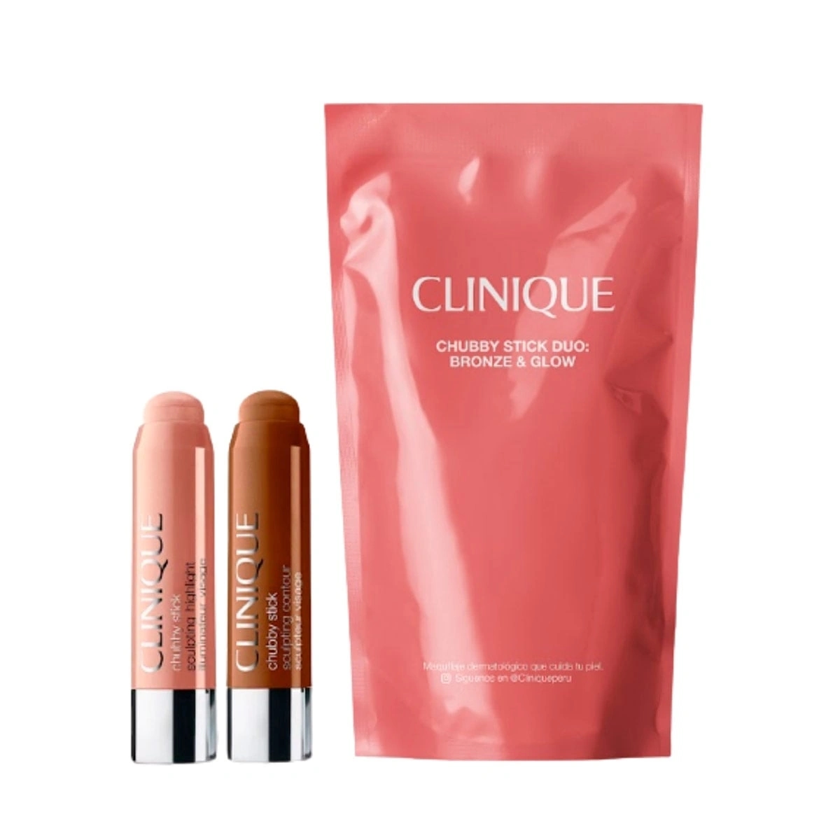 DÚO CLINIQUE CHUBBY STICKS BRONZE & GLOW