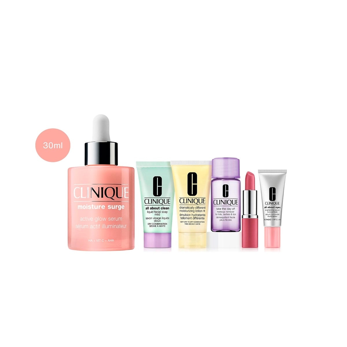 SET FACIAL CLINIQUE MOISTURE SURGE + MINI TRATAMIENTO FACIAL