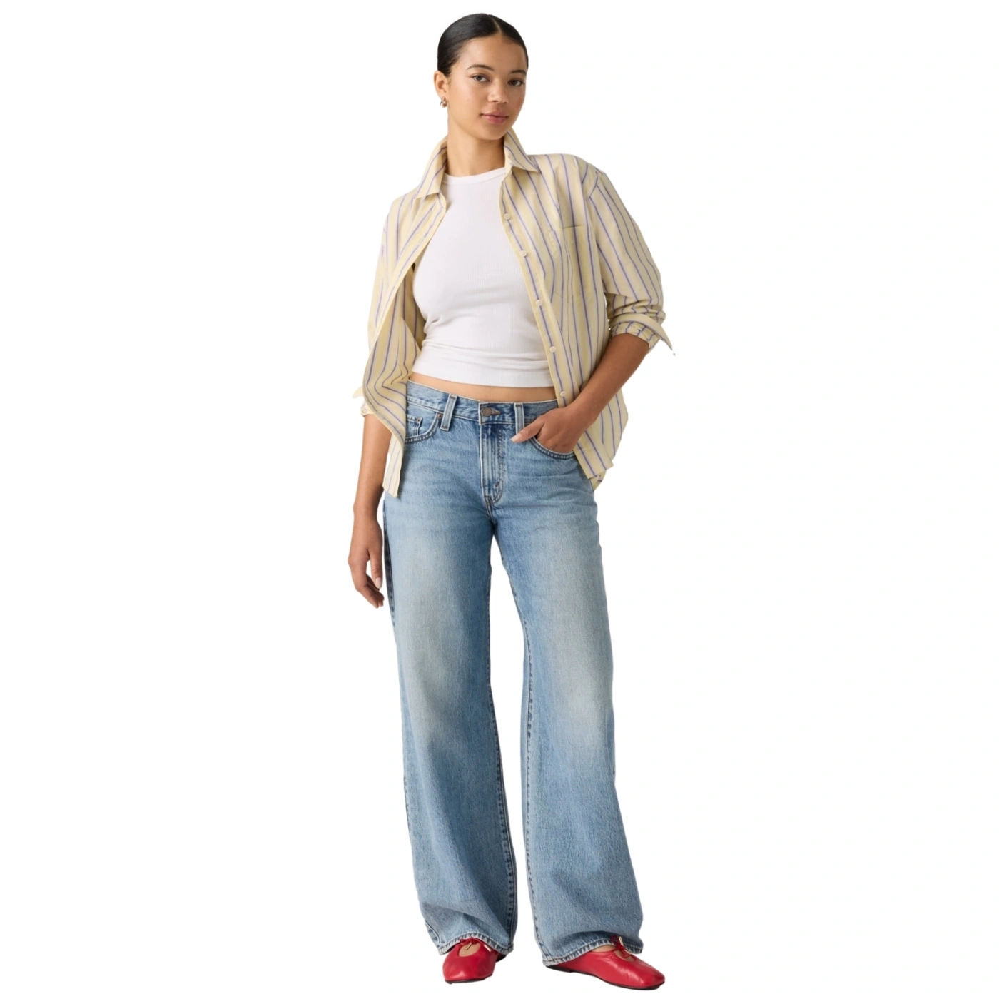JEANS ALGODÓN SUELTO MUJER LEVIS AZUL MIDDY BALLOON