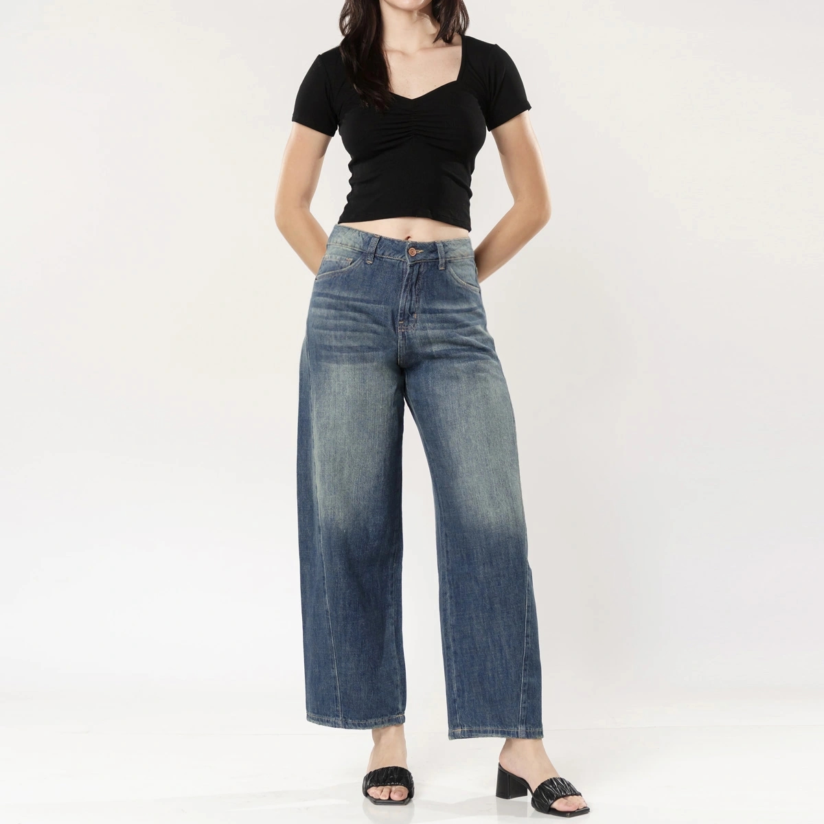 JEANS ALGODÓN BAGGY BALLOON MUJER KAYRA POBLET PERFECT FIT